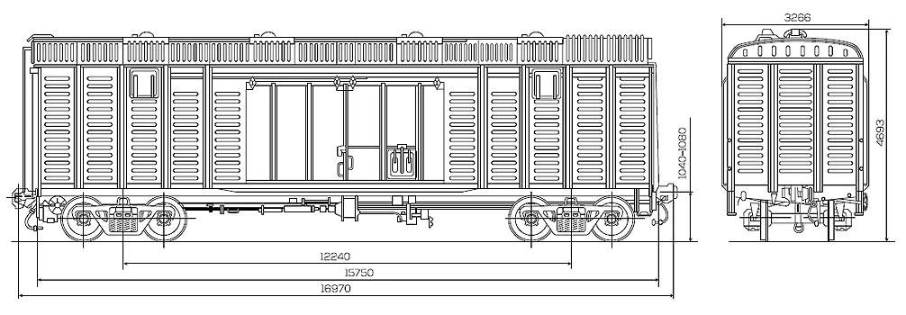 Жабық вагон 11-280 | Крытый вагон 11 280 объемом 138 м3 | Covered wagons 11-280 | 11-280-01 of 138 m³ | |Ёпиқ вагон 11-280 | 11-280-01